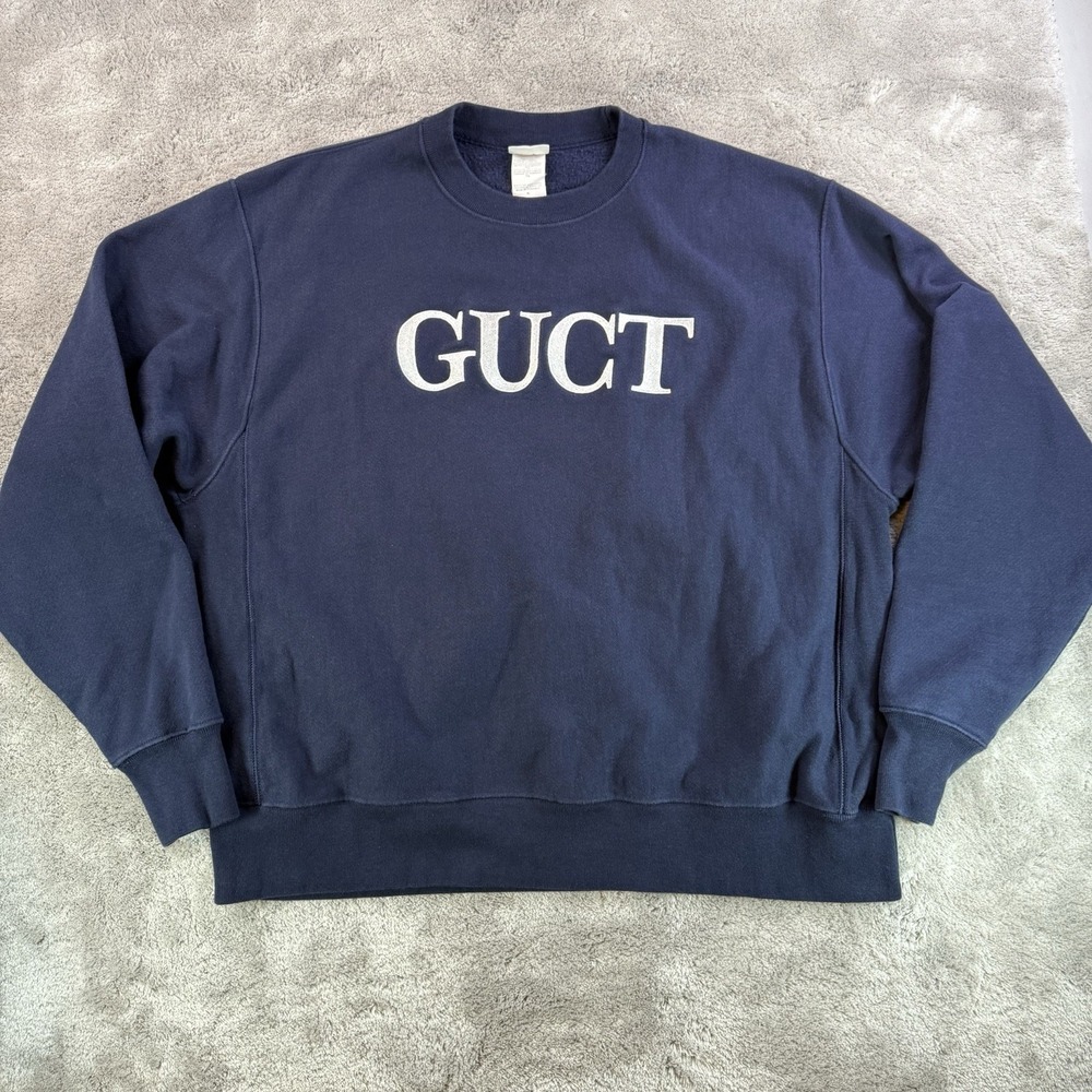 Champion Reverse Weave Crewneck Sweatshirt Vintage Y2K Mens XL Navy Logo Graphic